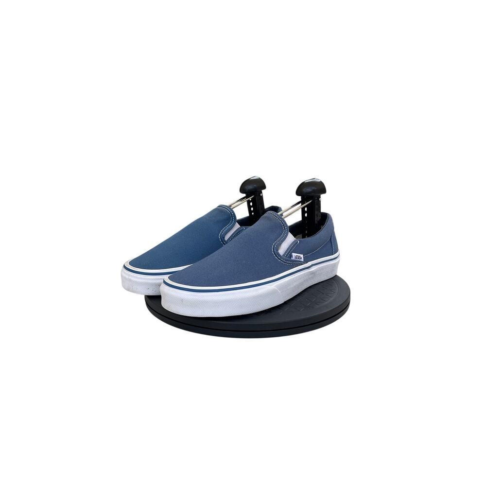 Womens Vans Classic Slip-On 'Summer Blue' Canvas Shoes Sneakers Size 7.5